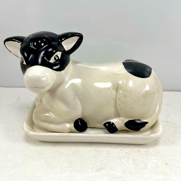 Otagiri Kitchen Otagiri Holstein Cow Butter Dish Made In Japan